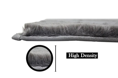 Luxe Home International Ruffle Bath Mat 40X60 Cm Colour Grey