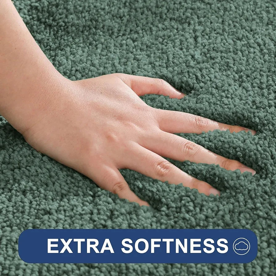 Luxe Home International Runner Super Soft Anti Skid Newman Rug For Bedroom Colour Green