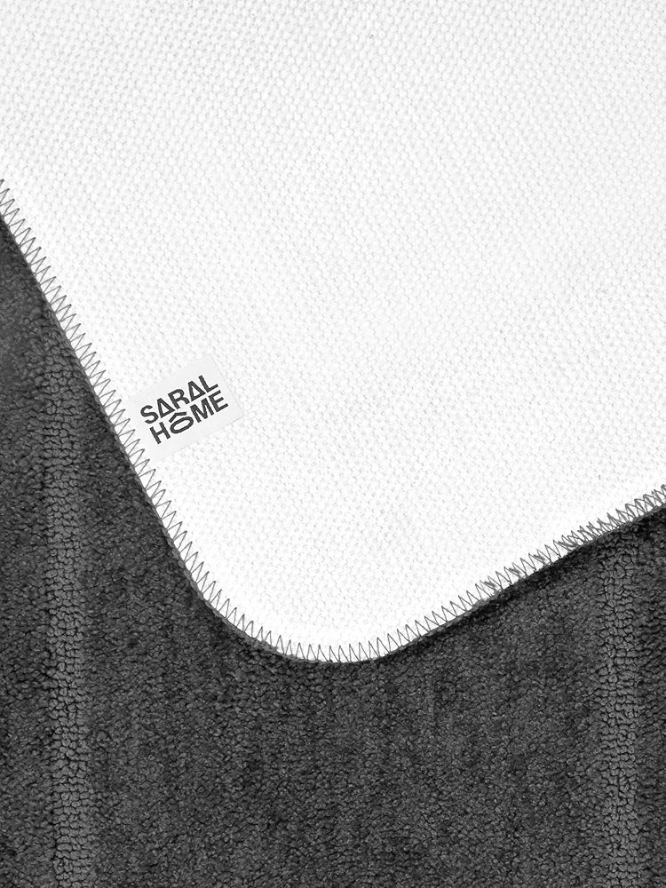 Saral Home Good Morning Mat Soft Anti-SkidColour DK.Grey