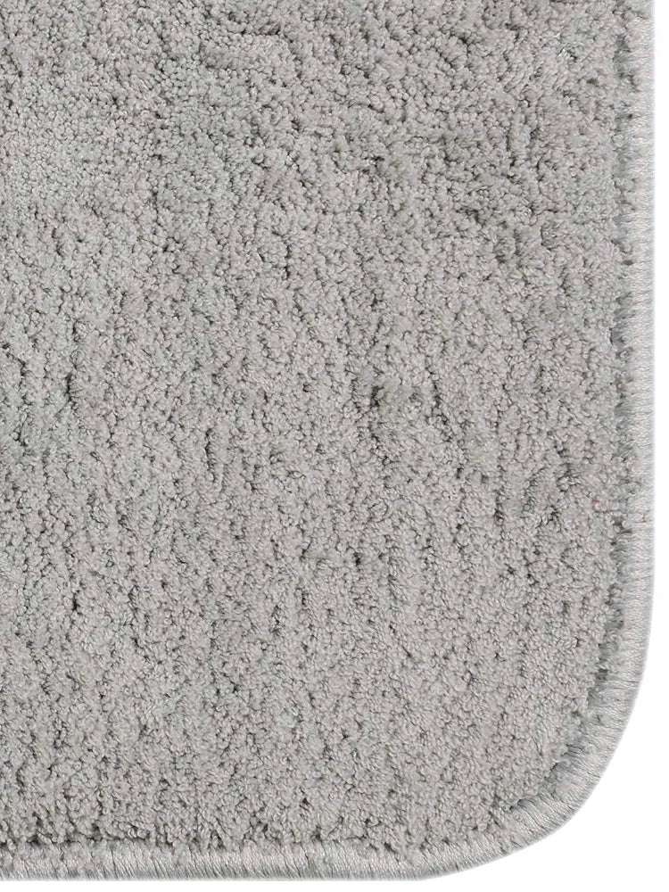 Saral Home Neo Shaggy Yarn Anti-Skid Bath Mats Colour Grey