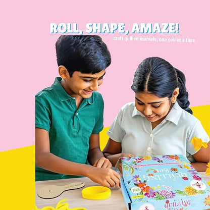 Kalakaram Diy Quilling Set | Creating Multiple Quilling Art Pieces Using Techniques Like Sheer Rolling | Diy Craft Kit for Kids