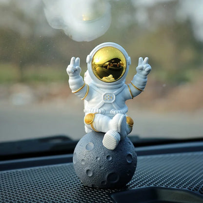 Street27 Astronaut Figurine Showpiece Gold for Home Décor Idols