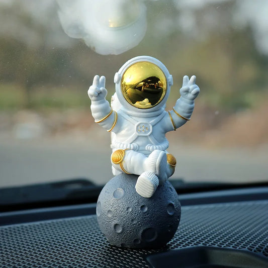Street27 Astronaut Figurine Showpiece Gold for Home Décor Idols