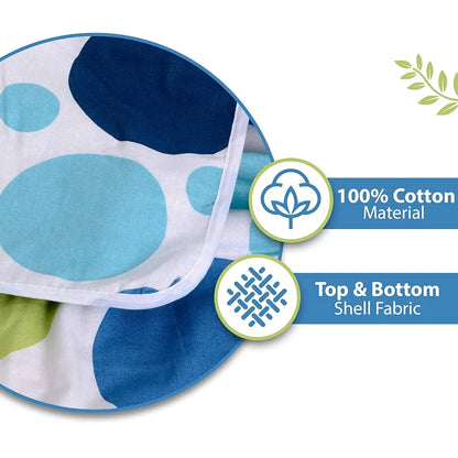 Divine Casa 100% Cotton All Season Reversible Dohar Double Bed Size AC Blanket Lightweight Bed Blanket TC - 120 Colour Emerald and Aqua