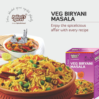 Pallavi's Spices Veg Biryani Masala - 50 gms (Pack of 4)