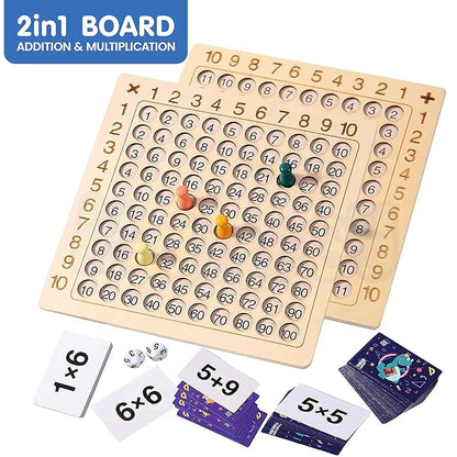 Kidology 2In1 Math Board Game for Kids Multiplaction & Addition Learning Toy