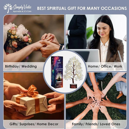 Simply Vedic Chakra Clean Quartz Crystal Tree