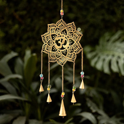 Duli Metal WallHanging-Mandala OM Windchime Feng ShuiRustic Wall Hangings
