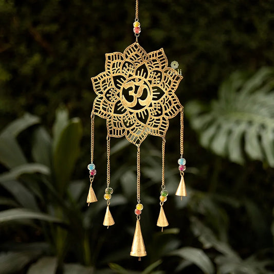Duli Metal WallHanging-Mandala OM Windchime Feng ShuiRustic Wall Hangings