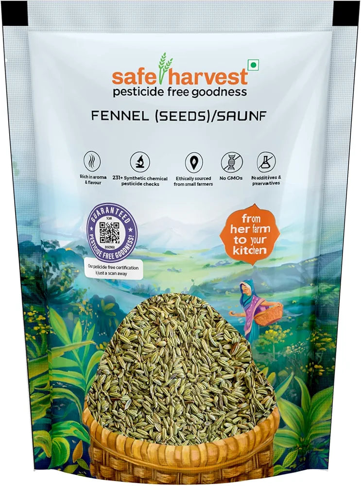 Safe Harvest Pesticide Free Whole Fennel/Saunf 200g