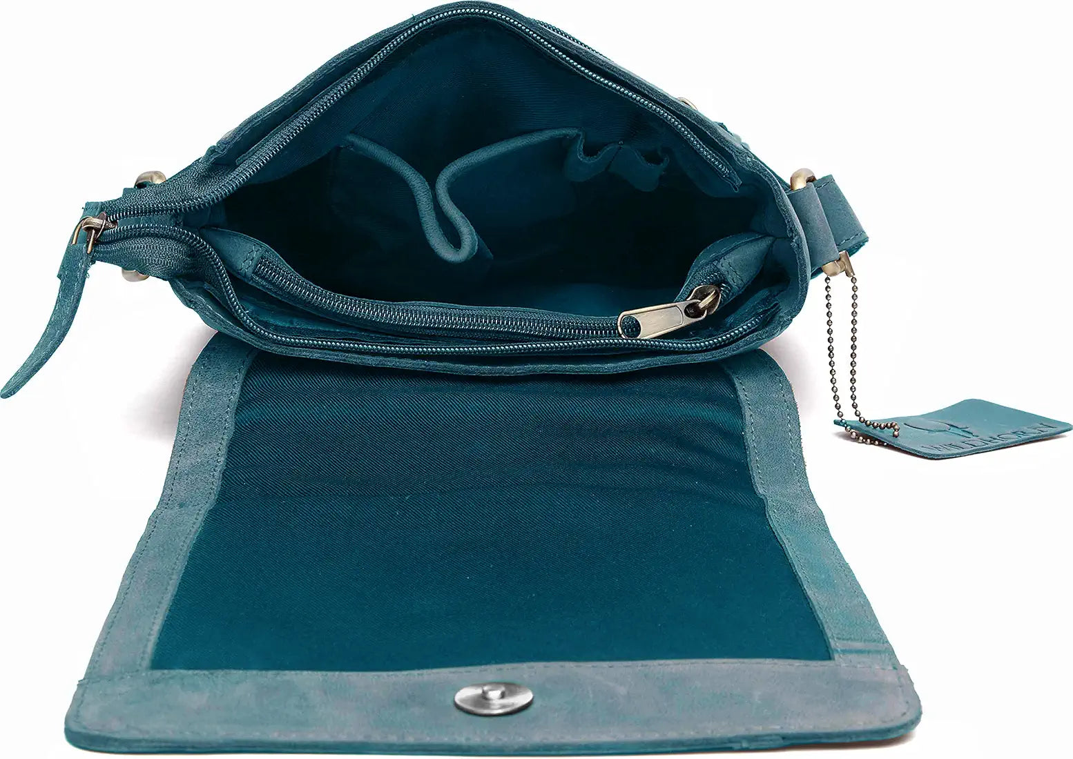 WILDHORN Leather Sling Messenger Bag for Men I Multipurpose Crossbody Bag I Travel Bag with Adjustable Strap I IDIMENSION: L- 8 inch H- 10.5 inch W- 2.75 inch