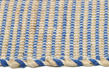 The Home Talk Natural Handcrafted Jute Rug Traditional Carpet For Living Room Navy Blue