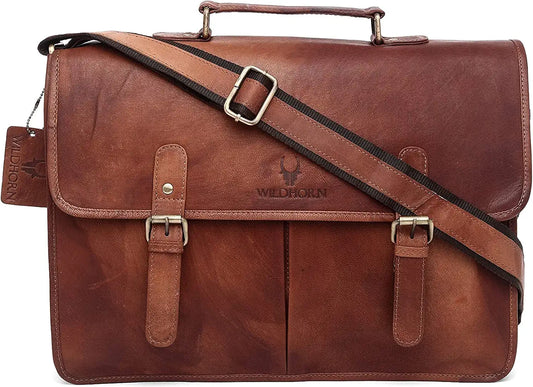 WildHorn Leather Laptop Bag for Men