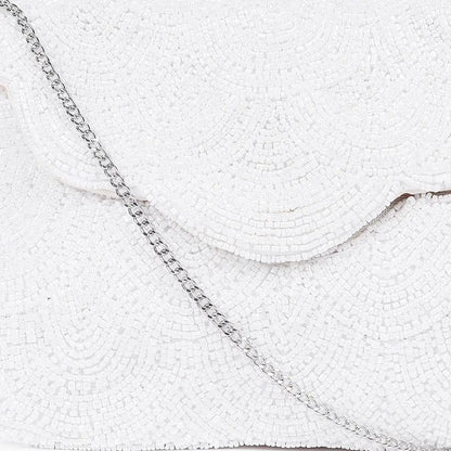 Astrid Women's White Pearl Beaded Party Sling Bag