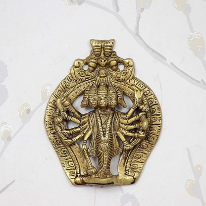 Ecraftindia Panchmukhi Lord Hanuman Brass Idol Statue