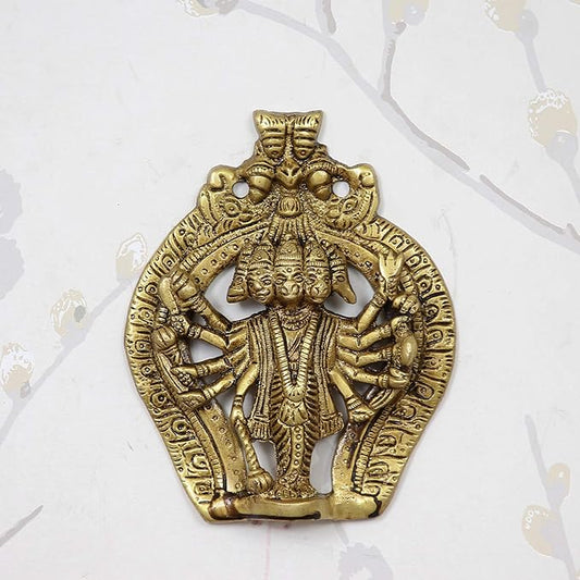 Ecraftindia Panchmukhi Lord Hanuman Brass Idol Statue
