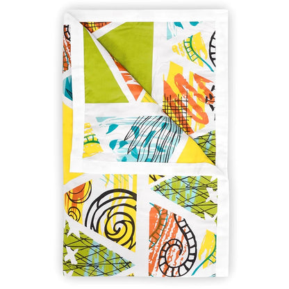 Divine Casa 100% Cotton Double Bed Dohar Lightweight AC Blanket Soft & Breathable Summer Quilt Colour Lime Punch