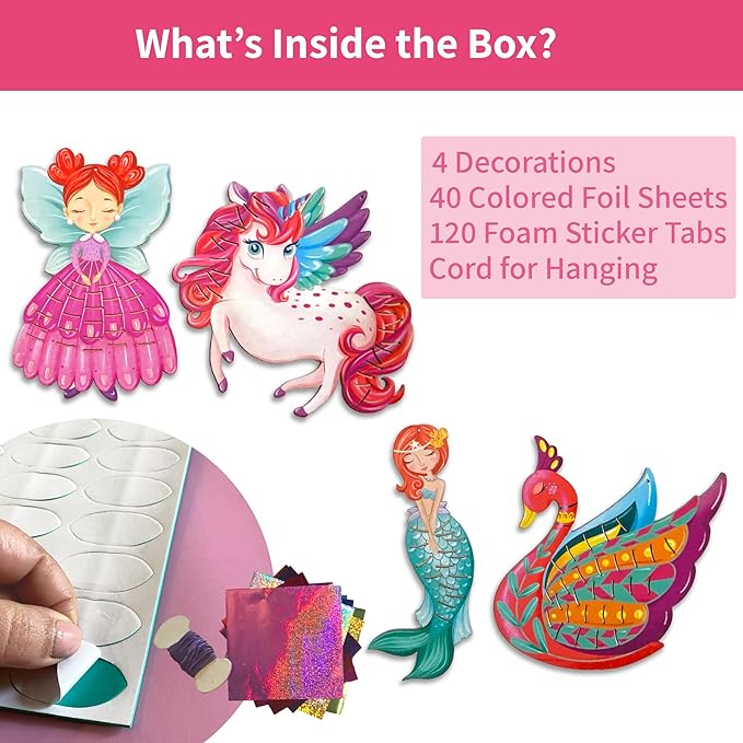 Chalk and Chuckles Art and Craft Kit | Fabulous Foil Decorations for Kids | Creative Toys for Kids