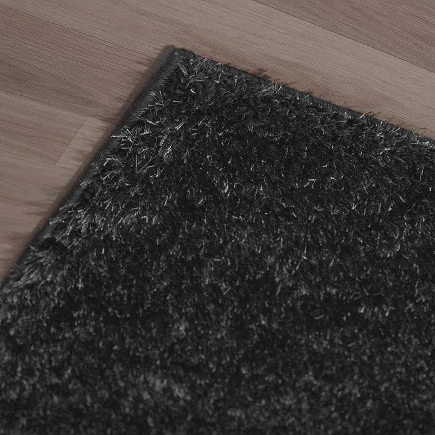 Ishro Home Premium Fuzzy Shag Carpet for Hall Rugs for Living Room Carpets for Living Room Colour Ash Grey
