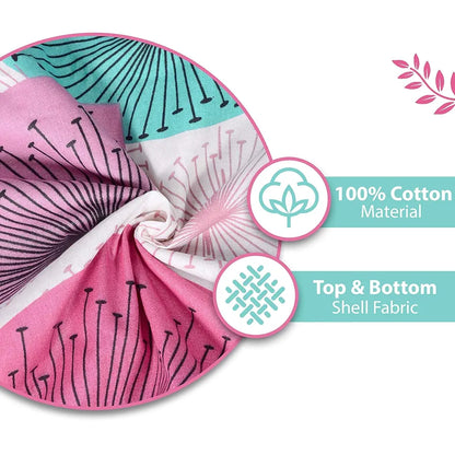 Divine Casa 100% Cotton Single Bed Dohar Lightweight & Soft AC Blanket Reversible Summer Quilt Colour Rose Pink