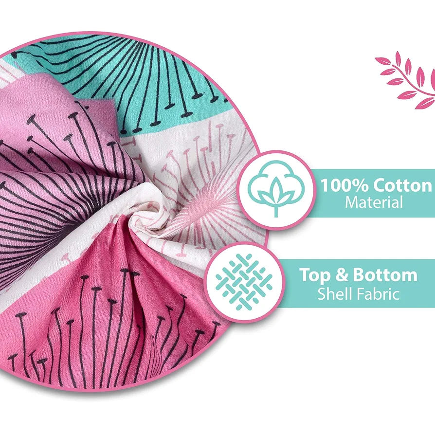 Divine Casa 100% Cotton Double Bed Dohar Ultra-Soft AC Blanket Colour Rose Pink