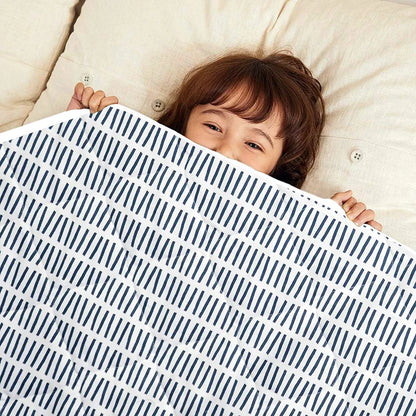 Divine Casa 120 GSM Microfiber Reversible Kids Single Bed Comforter Ultra-Soft Toddler Blanket Colour Blue Mirage
