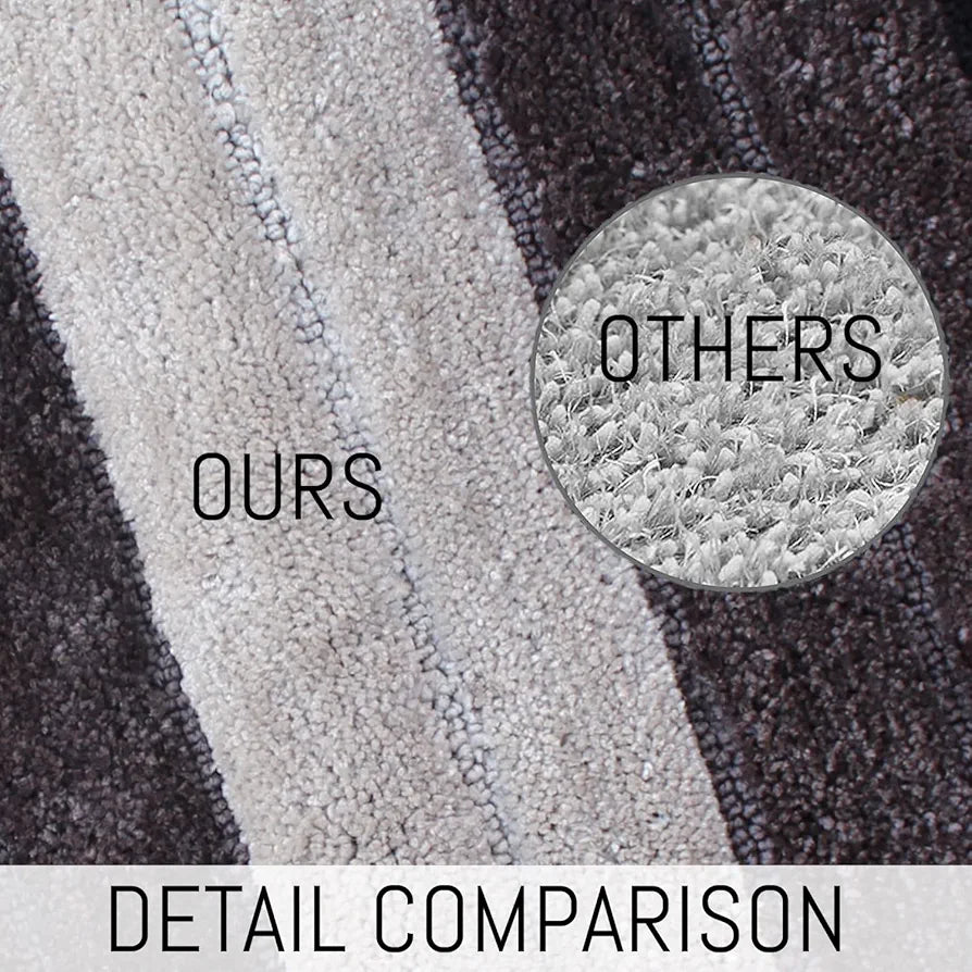 Luxe Home International Microfiber Rectangular Bath mat Soft Anti Slip Skid Luxury Mats 40X60 Cm Colour Anthra (Pack of 2)