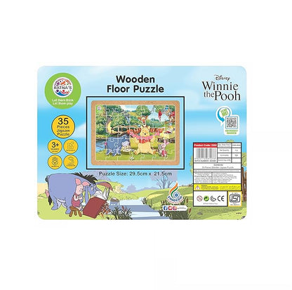 Ratnas Disney Wooden Floor Puzzle Winnie the Pooh 35 Pieces Jigsaw Puzzle | for Kids 3+ Years
