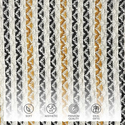 Sashaa World Striped Super Soft & Breathable Throw Blanket Colour Multi Striped