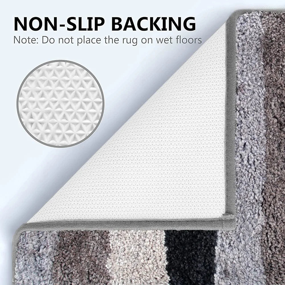 Luxe Home Jericho Doormat 2500 GSM Super Soft Microfiber Anti-Skid Mat Colour Shadow 40x60 cm (Pack of 2)