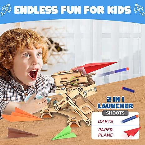 Smartivity 2in1 Hydraulic Aeroplane & Dart Launcher Toy for Kids 6-14 Years Old Birthday Gifts