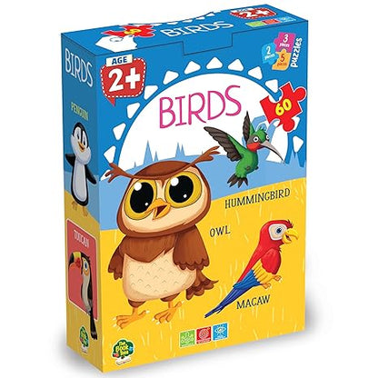 The Book Tree Birds Puzzle Box for Kids I Educational Toy for Kids Age 2+ I 60 Jigsaw Puzzle Pieces for Early Learning
