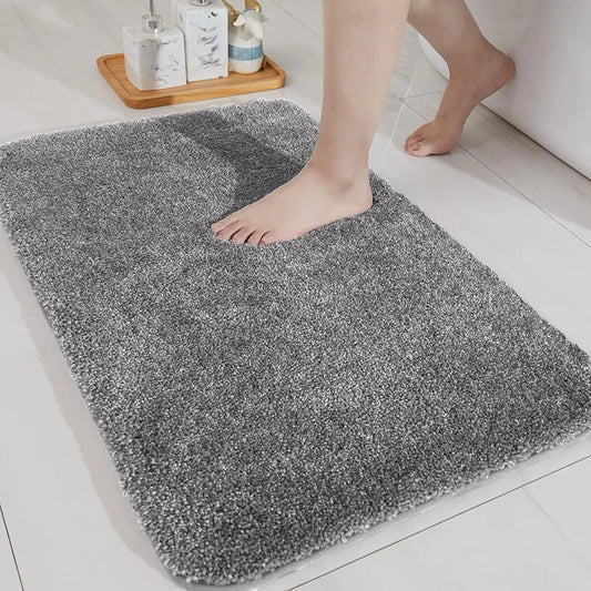 Luxe Home Bath Mat Super Soft Anti Skid Newman Mats for Bathroom Colour Silver