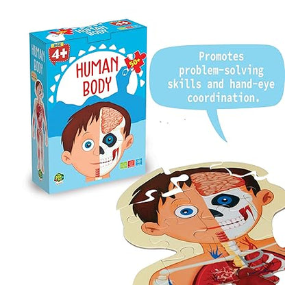 The Book Tree Human Body Puzzle for Kids 50+ Pieces Detailed Illustrations Learning Experience