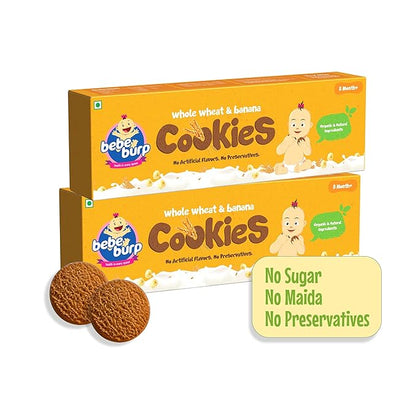 Bebe Burp Whole Wheat Cookies - 150 gms Each(Pack of 2)