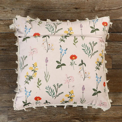 Ishro Home Premium Cushion Cover Colour Blooming Cranes Bill