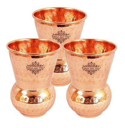Indian Art Villa Indianartvilla Copper Mathat Glass Tumbler (Pack of 2)