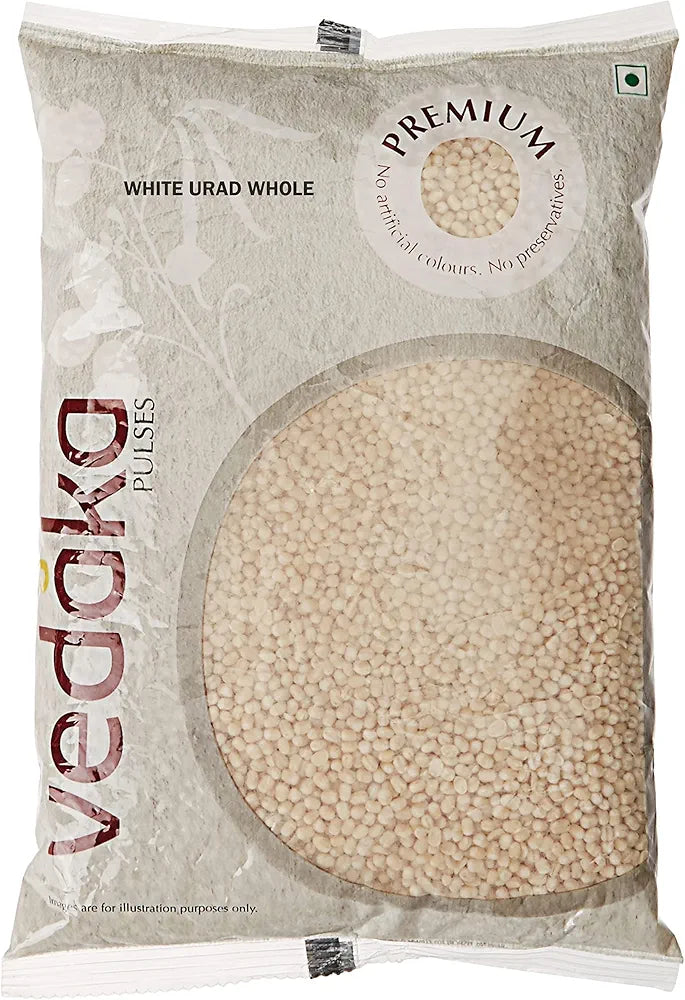 Vedaka Premium White Urad Whole, 1kg