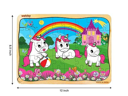 Webby Unicorn Wooden Jigsaw Puzzle 40pcs