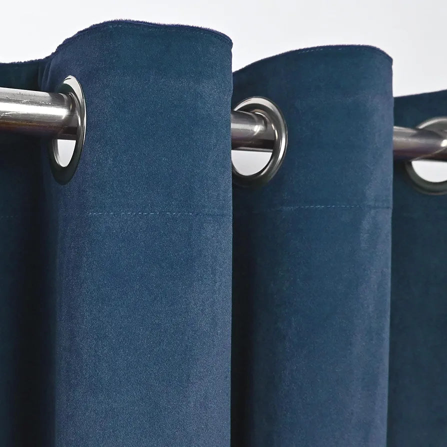 Divine Casa Velvet Blackout Curtain 5 Feet Premium Thermal Insulated & Noise Reducing Room Darkening Window Panel for Home & Office (Pack of 1)