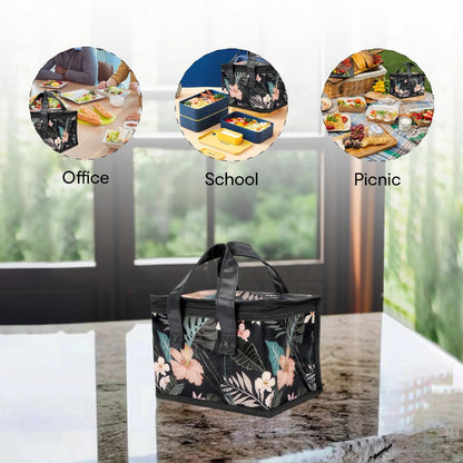 Anko Insulated Lunch Bag 2.5L | Hibiscus Print | Leakproof | Easy to Clean | Office School Gym