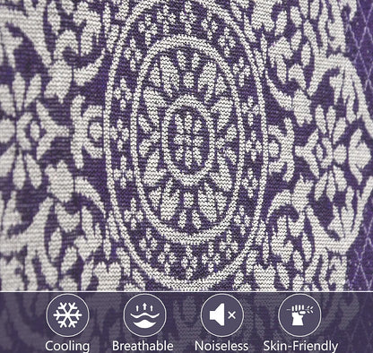 Fresh From Loom Reversible Cotton Floral 300 Tc Single Bed Bedsheet With 1 Pillow Covers Purple