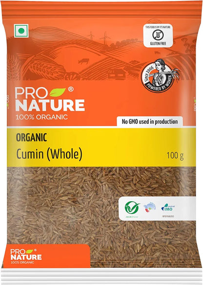 Pro Nature Organic 100% Organic Cumin  100 Grams
