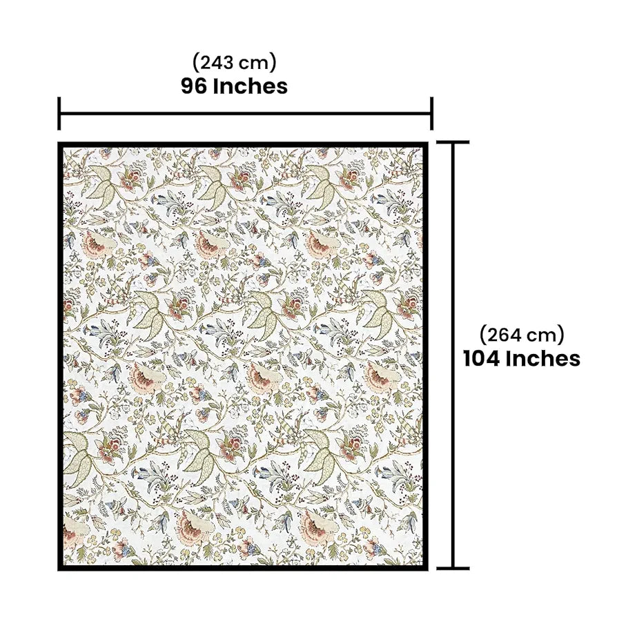 Sajavat Home 100% Pure Cotton King Size Bedsheet Set with 2 Pillow Covers Colour Beige & Floral
