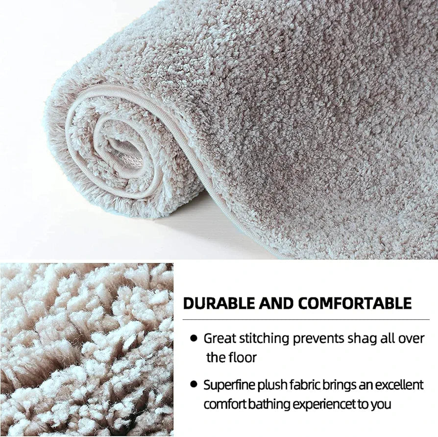 Luxe Home International Microfiber Runner Super Soft Non Slip Vegas Rugs 2X5 Ft Colour Silver