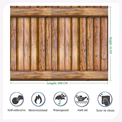Jaamso Royals Brown Wooden Sve Peel & Stick Wallpaper Multicolor