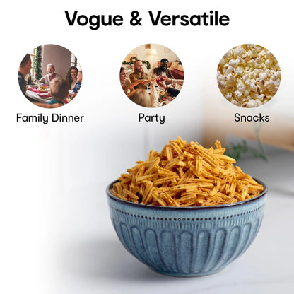 Anko 5 inch Maison Stoneware Small Bowl Set of 2 Blue Soup Salad Dessert Microwave Dishwasher Safe