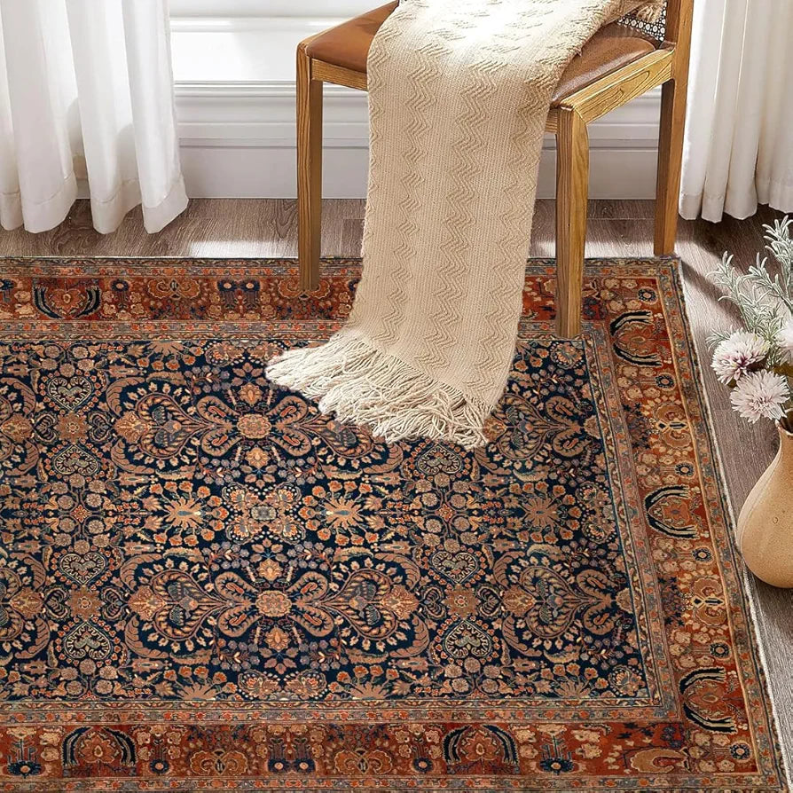 ishro home 3D Jet Multi Printed Carpet Rug Runner and Carpets for Bedroom Colour Rustique Night 4x6 Feet