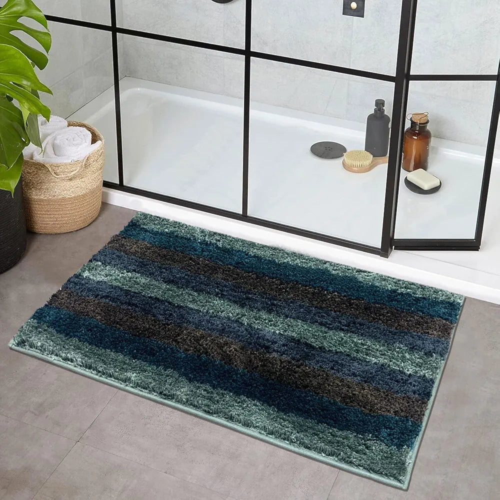 Luxe Home Jericho Doormat 2500 GSM Super Soft Microfiber Anti-Skid Mat Colour Burnt Green 60x90 cm