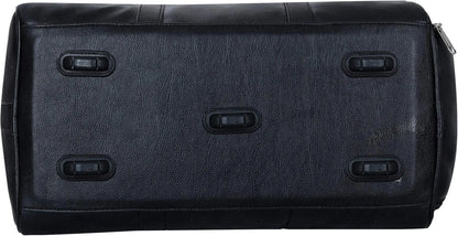 Leather World Duffle Bag for Travel with Shoe Compartment for Men and Women Made of Textured Leatherette with Detachable Shoulder Strap Cabin Bag 